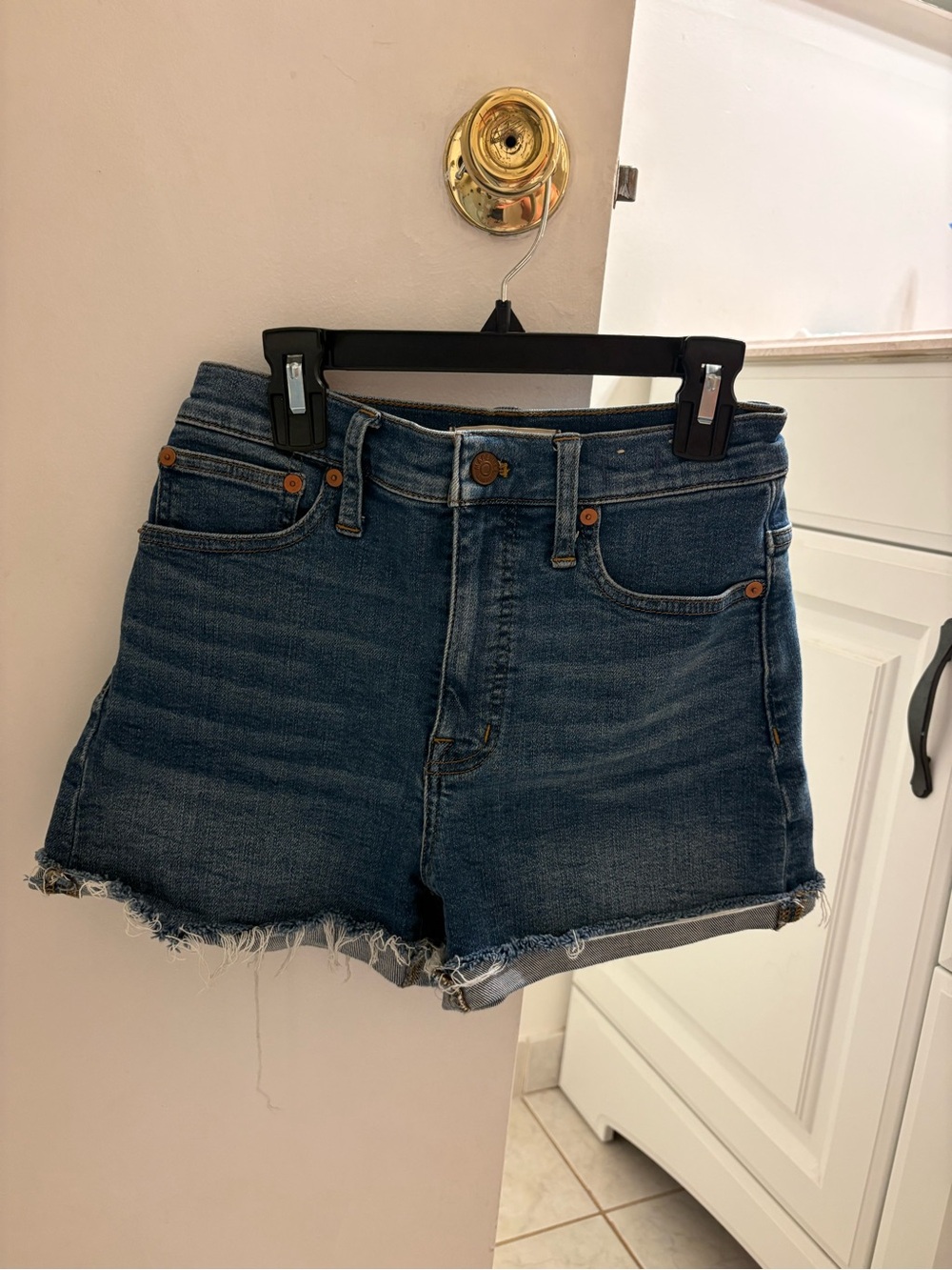 Madewell High-Rise Dark Blue Denim Women's Shorts